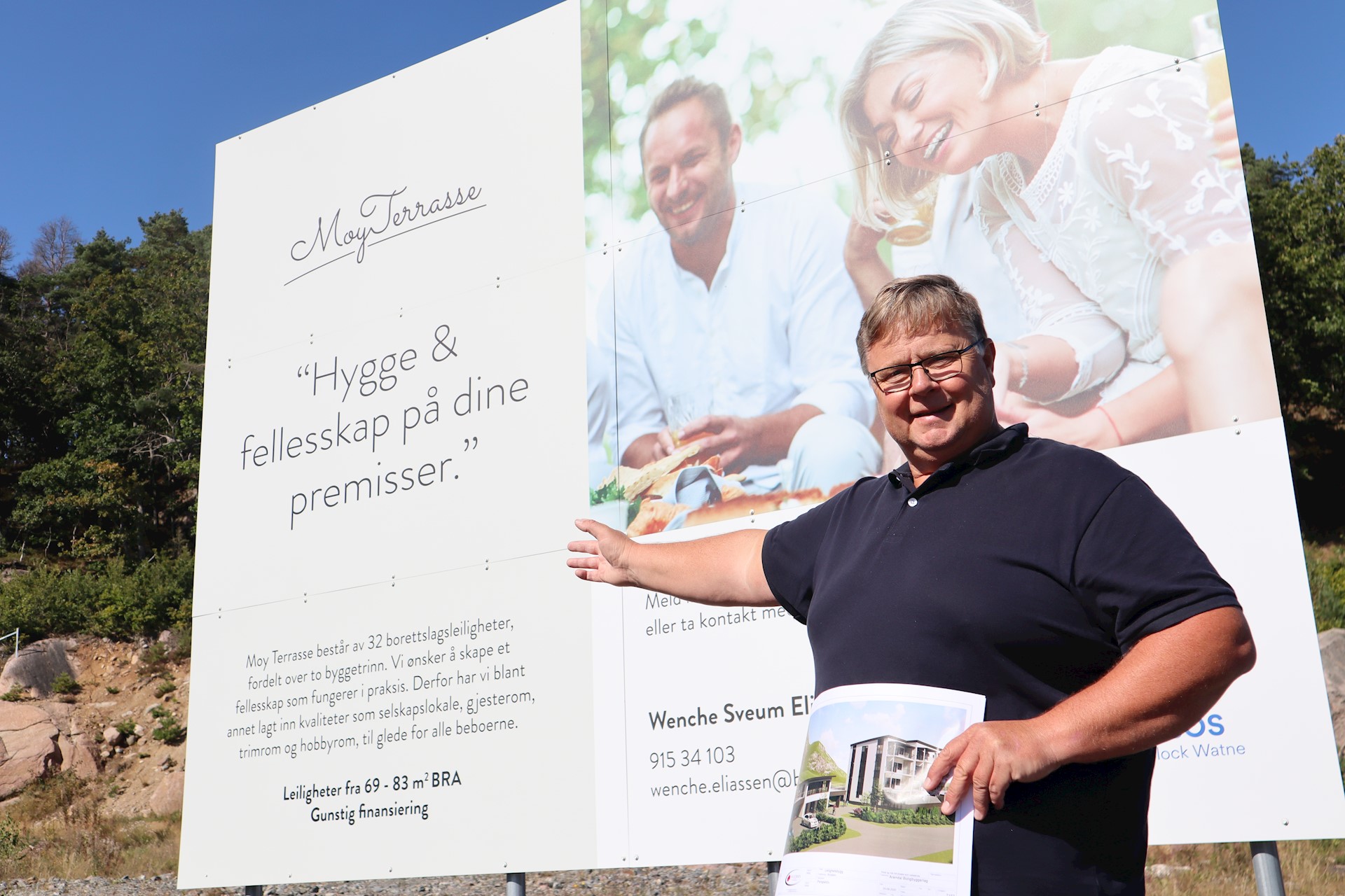 Teknisk leder Bjørn Magne Hansen viser frem prosjektet Moy Terrasse